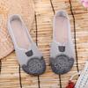Women Mesh Breathable Shoes Ladies Embroidered One Foot Non-slip Soft Sole Comfortable Breathable Shoes Footwears