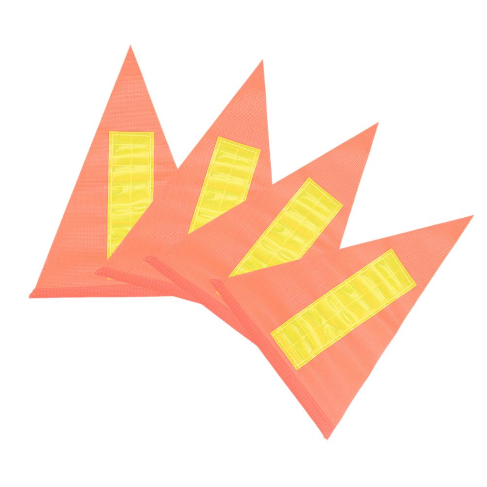 4 Pcs Reflective Warning Flag Bikes Trailer Children's Bicycle Advertising Pennant Safety Replacement Car Pole