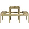 Picnic Table 110 X 134 X 75 Cm Pressure Treated Pine Wood