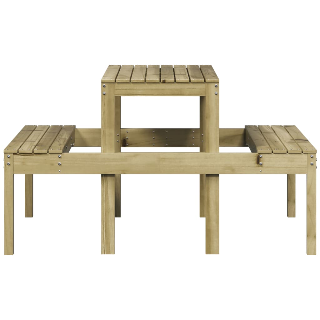 Picnic Table 110 X 134 X 75 Cm Pressure Treated Pine Wood