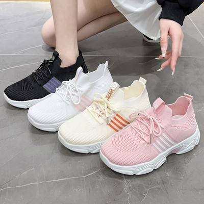 Sportschuhe für Damen im Frühling und Herbst, leicht und vielseitig, mit dicker Sohle, atmungsaktive Laufschuhe für Schüler