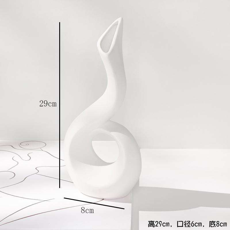 Белая скандинавская креативная керамическая ваза для украшения дома, сухоцветы, водные растения, цветочная композиция, цветочное устройство