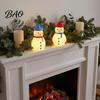 Kids Room Bedside Lamp Christmas Snowman LED Night Light, Portable Cartoon Desk with Hanging Ring for Indoor Holiday Scene Setup Party Decor,