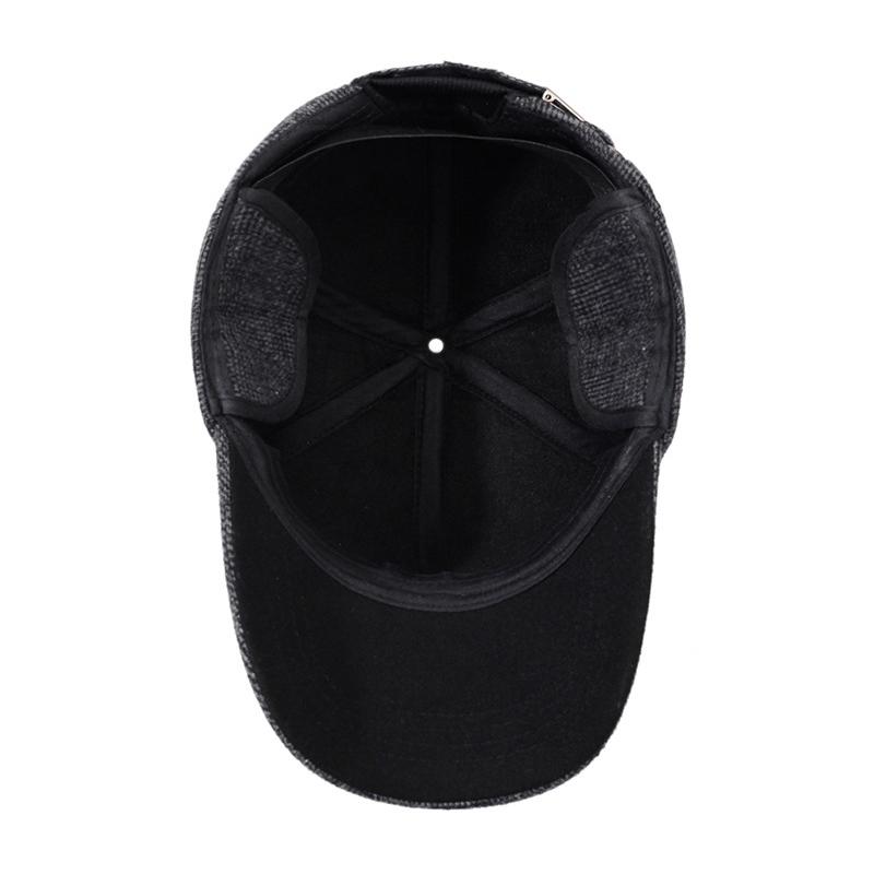 Winter Middle-Aged and Elderly Hat Men's Outdoor Baseball Cap Father Velvet Thick Cold-Proof Warm Ear Protection Cotton Cap