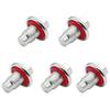 5 PCS Oil Drain Plug Pilot Point Molded Gasket M14X1.5Mm Fit For Chrysler, Dodge, Fiat, Jeep, Ram, Replace 090-115, 090-938CD, 65324, 653116US,
