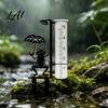 Accurate Rain Collector Garden Frog Gauge Metal Holding Umbrella Stake Weather Monitoring Gauge Decorative Measurement for Outdoor Yard Lawn