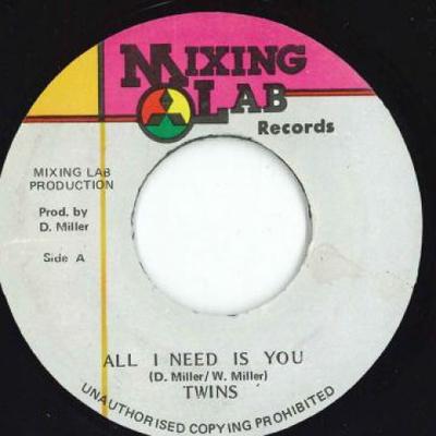 7-Zoll Schallplatte TWINS - All I Need Is You / Version none Mixing Lab 199- Jamaica Reggae, Ska & Dub