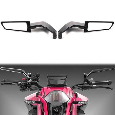 Motorcycle Side View Mirror Adjustable 360° Rotating Stealth Wind Wing Side Mirrors Universal 8/10mm Rearview Mirror Accessories