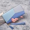 Cartera con Cremallera de Moda Cartera Larga para Dama Bolso Tote Portatarjetas Monedero Cartera de Cuero PU Cartera