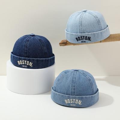 Bestickte Baby-Schirmmütze Verstellbare Vermieterkappe Kinder Melon Beanie Hip Hop Stil