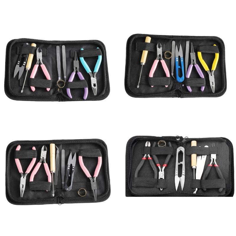 8Pcs Jewelry Needle Nose Pliers Side Cutter Jewellery Pliers Wire Cutter Round Nose Pliers Set Jewellery Making Tool