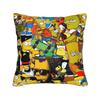 Funny Cartoon S-Simpsons Family Portrait Pillow Case Comfy Pillow Cover For Chair Sofa Home Decor Fashion Cushion Cover