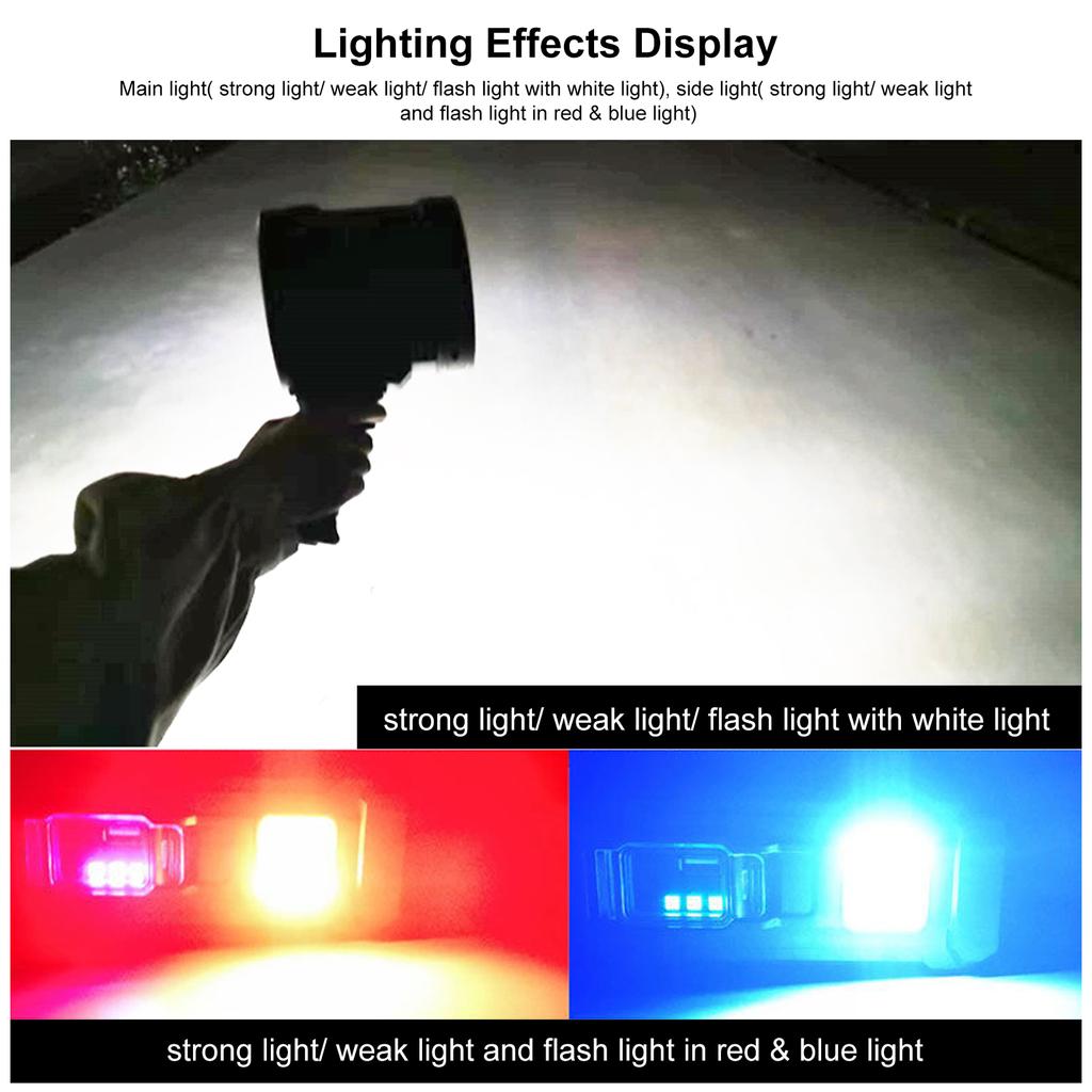 Wielofunkcyjne diody LED zasilane energią słoneczną Wyszukiwanie światła Zewnętrzna lampa kempingowa Główne światło i