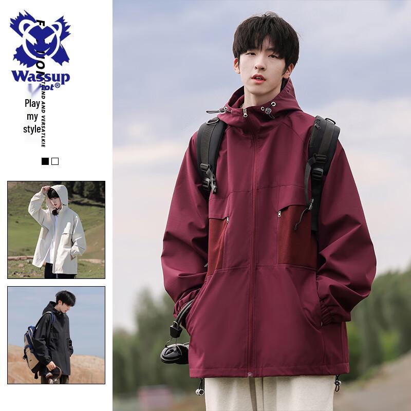 

Wassup Sohot Men s Autumn Winter Hooded Outdoor Jacket 2XL