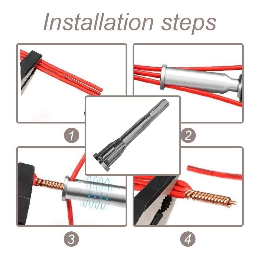 With Skin Cutting Wire Twisting Tool No Residue Wire Twister Wire Terminals Power Tool  Wire