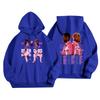 Unisex Casual Letter Print Hoodie Long Sleeve Loose Fit Sweatshirt for Men and Women