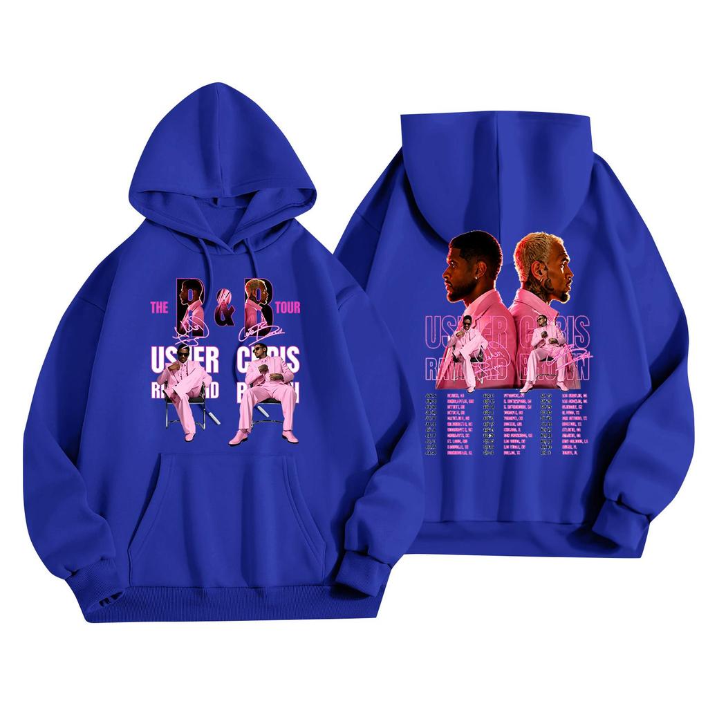 Unisex Casual Letter Print Hoodie Long Sleeve Loose Fit Sweatshirt for Men and Women