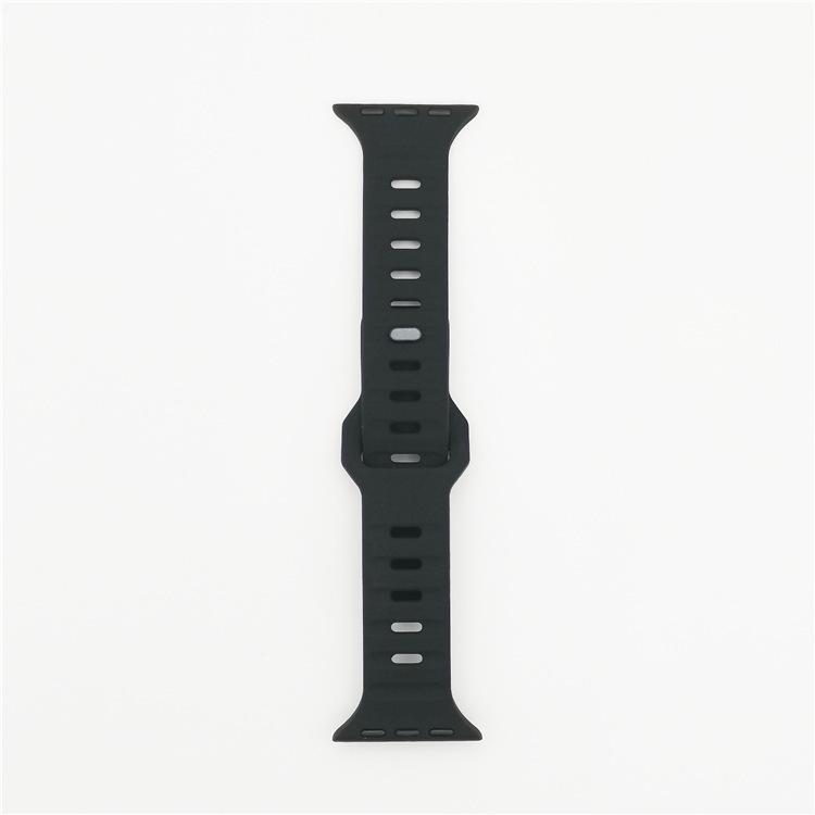 

Apple Watch 876 Silicone Strap with Fashion Diamond Square Buckle 42mm/44mm/45mm/46mm/49mm чёрный