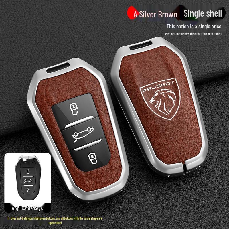 Peugeot 408 Car Key Cover Compatible with 4008, 308, 3008, 508, 5008, 2008 Models - Snap Button Shell