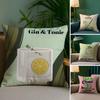 Pillow Case Sofa Living Room Bedroom Double-Sided Printing Gin & Tonic Cocktail Painting Square Cushion Nap Time Pillow Case