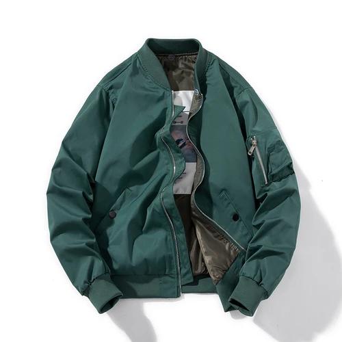 Autumn Winter Men's Jacket Solid Pilot Jacket Women Vintage Hooded Baseball Coat Casual Windbreak Parkas