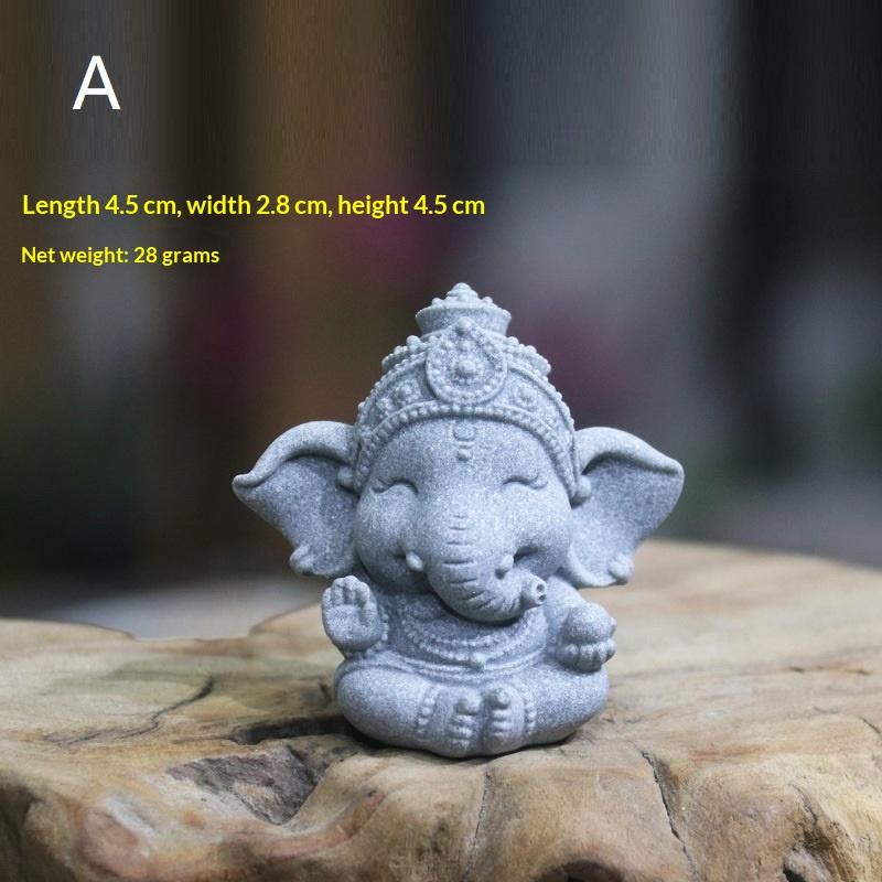 Prayer Pose Guardian Elephant Statue Hand Clasped Spiritual Art Figurine for Office Entryway Shelf Home Decoration 1Pc