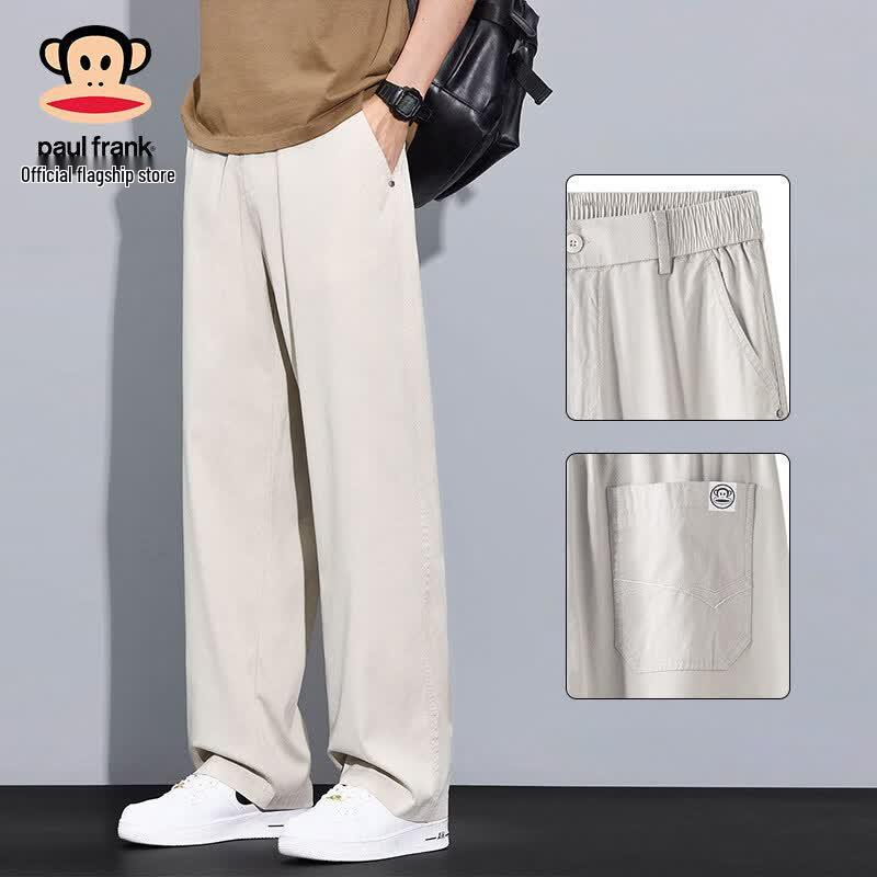 paul frank Men's Tencel Blend Straight-Leg Casual Pants