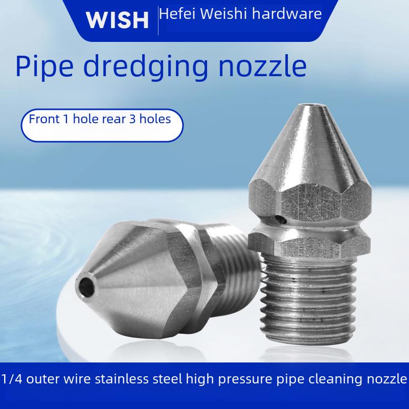 

High-Pressure Water Rat Pipe Cleaning Nozzle with Male Thread