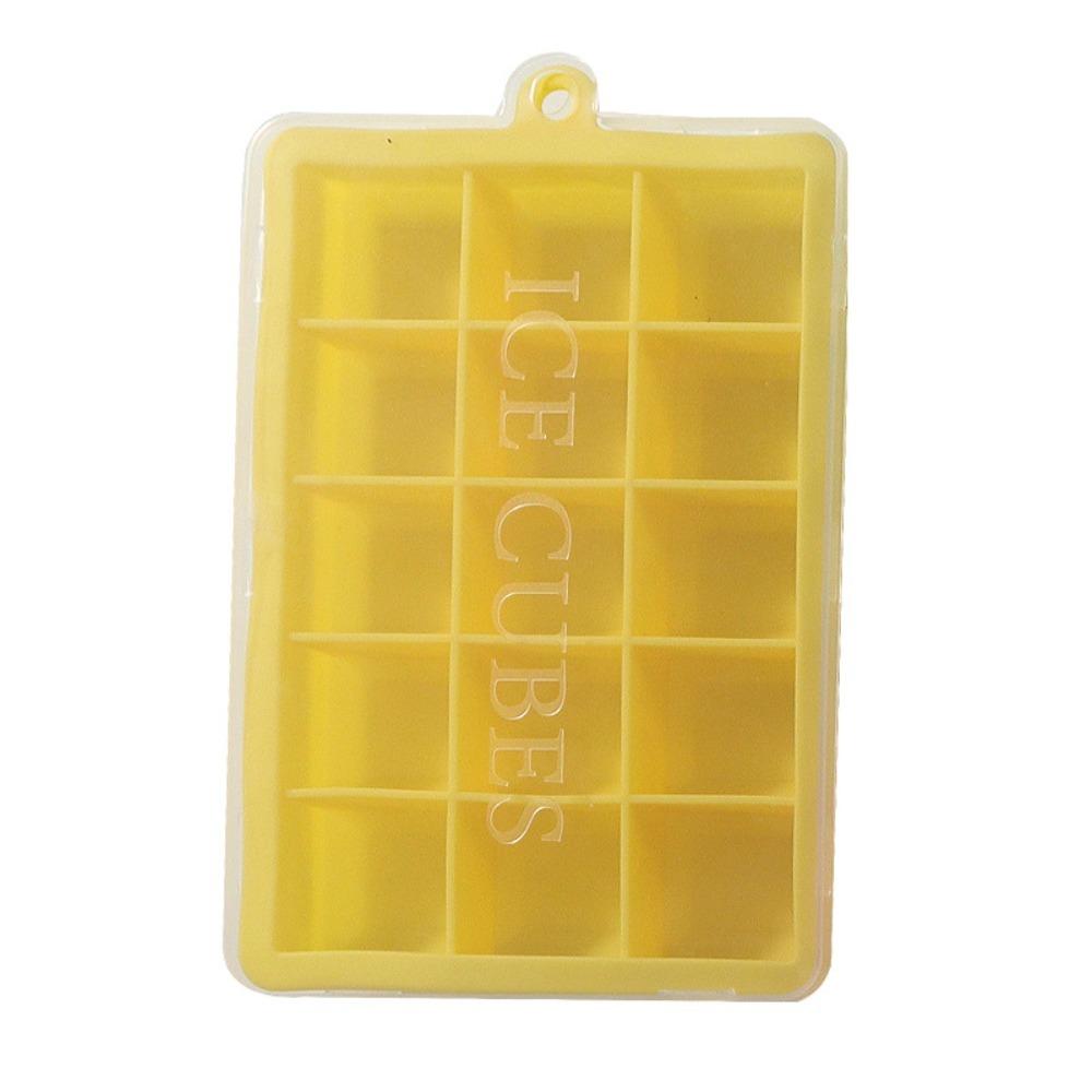 New Silicone Ice Cube Tray 15 Grid with Lid Square Ice Tray DIY Ice Maker Kitchen Tool