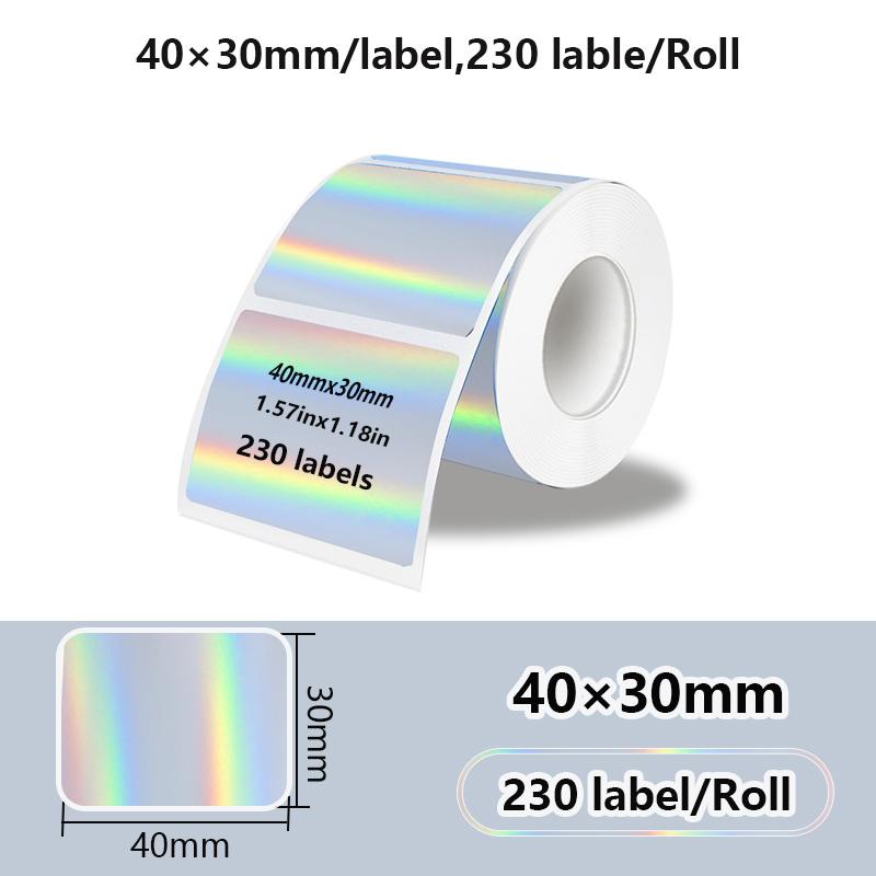 

50x50 Laser Transparent Thermal Adhesive Label Roll Compatible for Phomemo M110 M200 M120 M220 E210 P50 DETONG P1 Label Printer