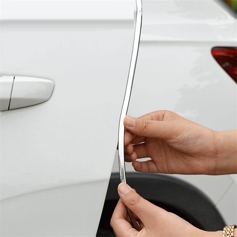 Car Door Edge Scratch Protector Strip Guard Trim Auto Door Anti Collision Strip Doors Moldings Adhesive Scratch Protector Interior Mirrors 6