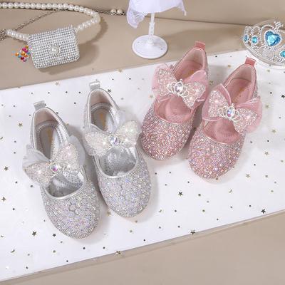 Spring and Autumn New Children's Single Shoes Soft Bottom Rhinestone Girls Performance Shoes