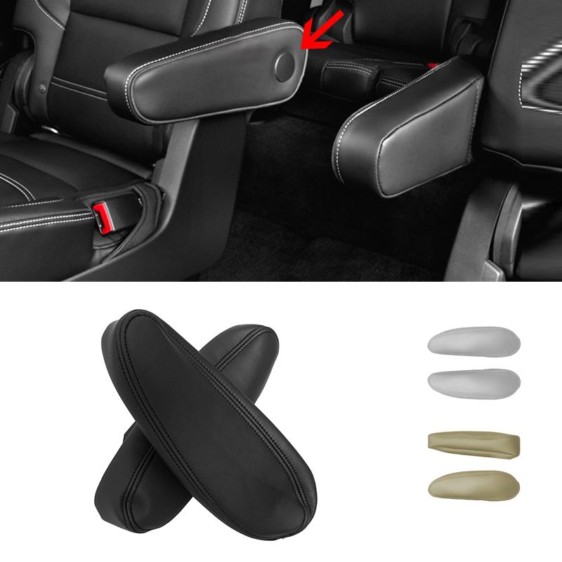 Funda de cuero suave para reposabrazos de Chevrolet/Chevy Tahoe Suburban Escalade 2000-2006, 2 piezas, funda para manija de reposabrazos de asiento lateral, ribete de piel.