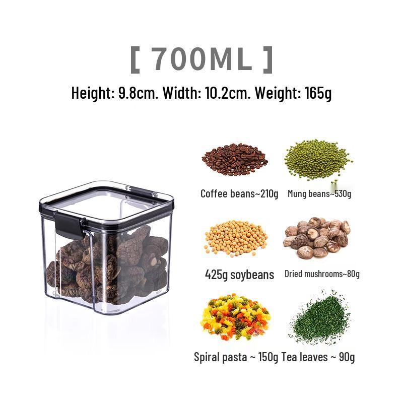 Airtight Plastic Storage Container for Grains, Cereals, Spices, and Tea