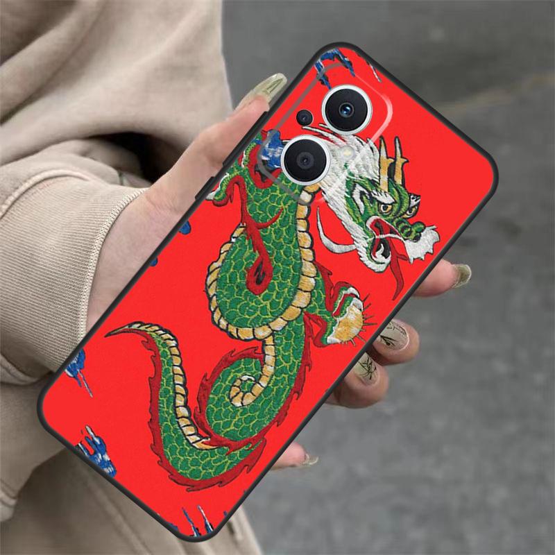 Ancient Japanese Dragon Case For OPPO Reno 14F 13F 12F 11F 10 12 13 14 Pro 7 8 Lite OPPO Find X5 X6 X8 X9 Pro Cover