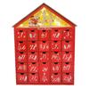 Countdown To Christmas House Shaped Countdown Calendar with 24 Drawers Refillable Wooden Advent for Kids Home Decoration