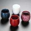 Kiln Change Handmade Ceramic Tea Cup Janpanese Creative Household Master Mugs Kung Fu Single Cup Drinkware Teaware Accessories