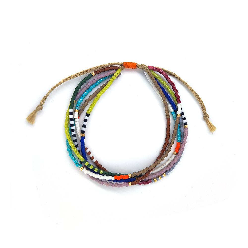 Retro Style Handmade Miyuki Seed Bead Stackable Bracelet for Women