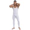 Tuta Monopezzo Senza Maniche da Uomo Design a Strisce Scollo Quadrato Stile Canotta Pantaloni Lunghi Tuta Sportiva