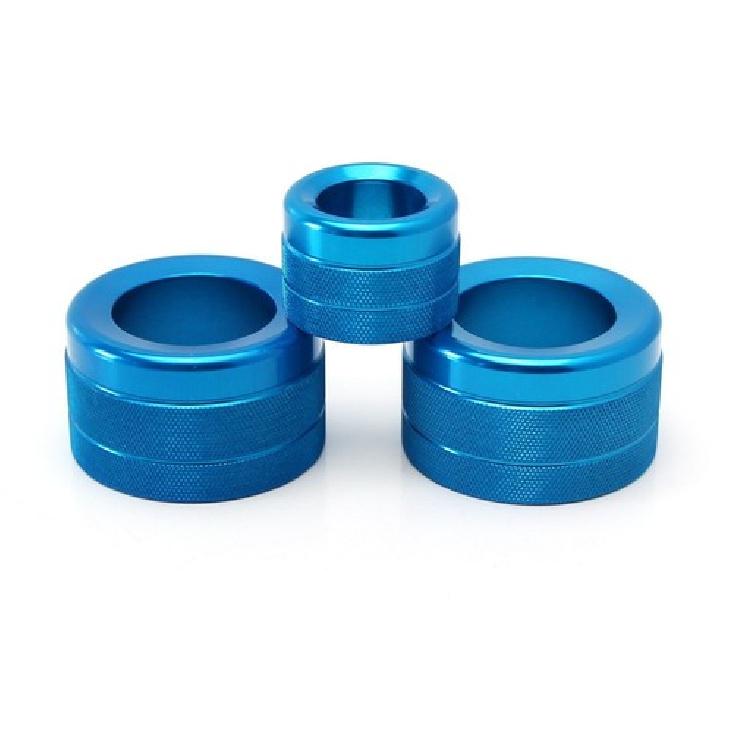 Blue AC Climate Control Radio Volume Knob Ring Covers For BMW X5 X6 F15 F16