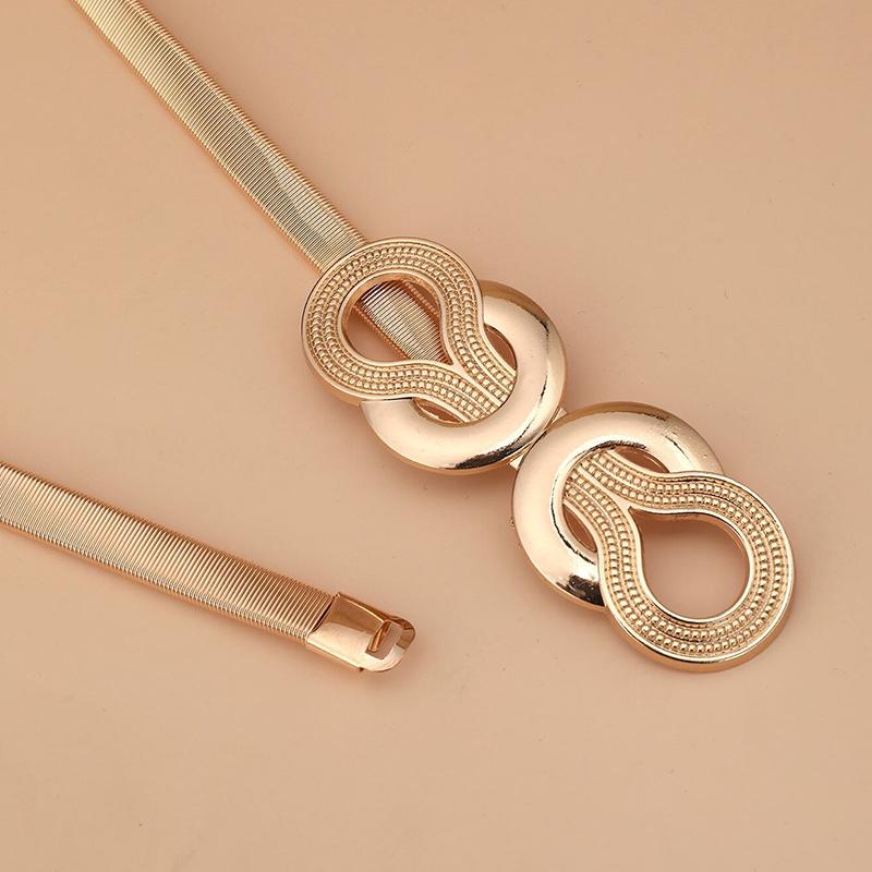 Gold Chain Belt Female Waist Adjustable Desinger Belts For Women Luxury Brand Punk Dress Elastic Waistband