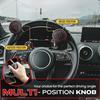 Fouring Steering Wheel Spinner, Silicone Power Steering Wheel Knob for Cars, Excellent Grip, Car Accessories, Interior (Red)