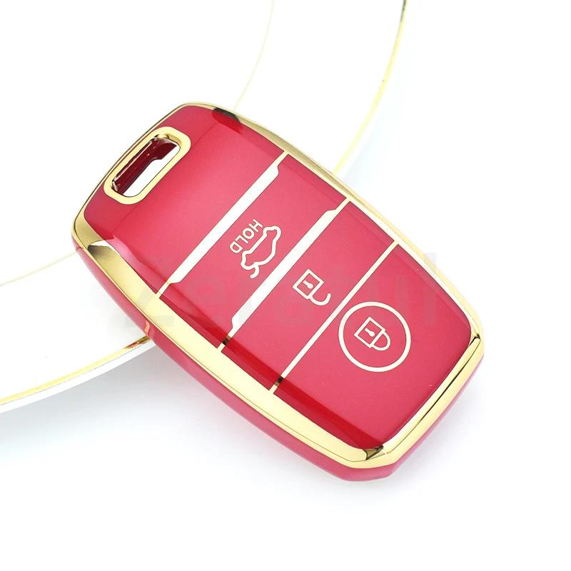 3 Button Tpu Car Remote Key Cover Case Holder Keychain For Kia Optima Sorento Niro Soul Shell Fob Key Ring Accessories