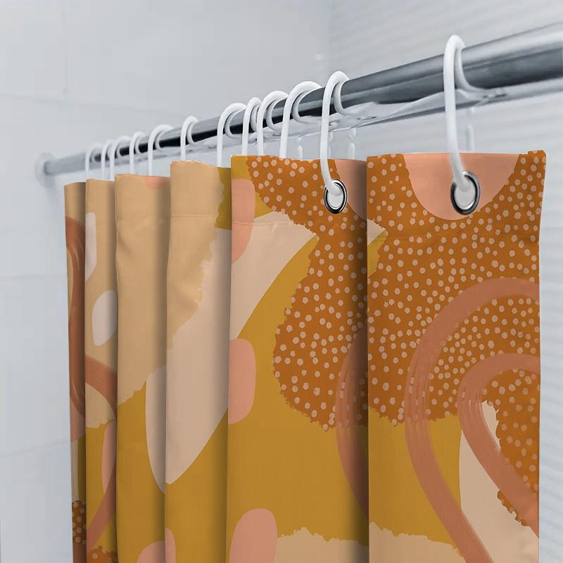 Bathroom Shower Curtain Waterproof Vintage Floral Patterned Fabric Decor Farmhouse Rustic Home Textile Washable Liner