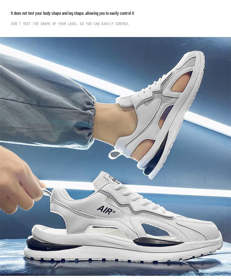2025 Men's Breathable Summer Beach Sandals, Wear-Resistant Closed-Toe Sports Shoes for Teens