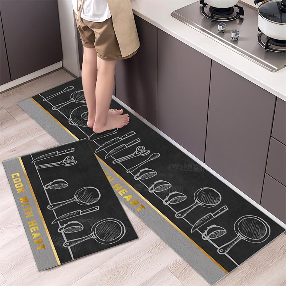 Tappetino da cucina Tappeto a striscia lunga per corridoio della camera da letto Tappeto morbido e antiscivolo Tappetino per ingresso Accessori da cucina
