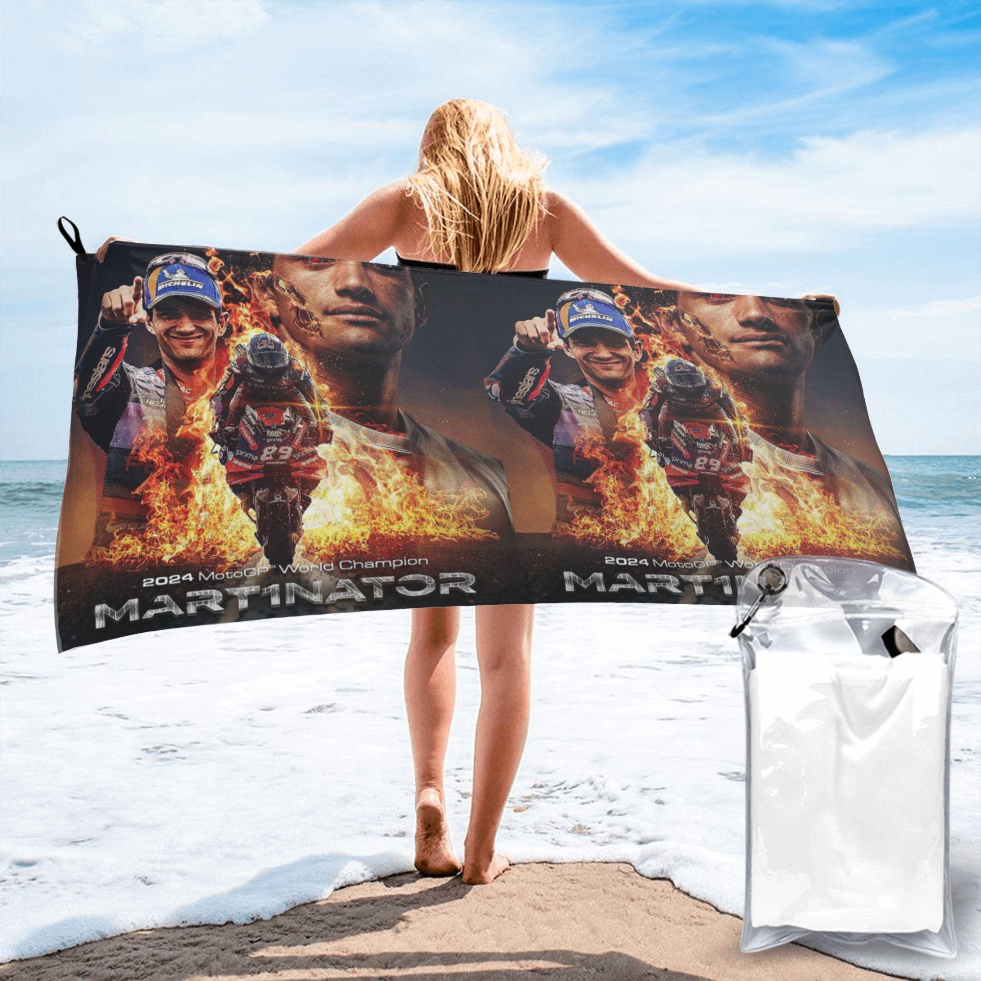 

Jorge Martin Number 89 Beach Towel Soft Microfiber Quick Dry Absorbent Quick Towels For Pool W40*H60(CM)
