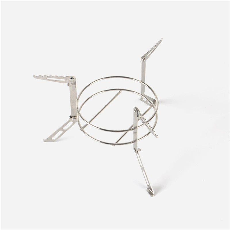 SHGO-Aluminum Alcohol Burner 100Ml Mini Backpacking Stove Stainless Steel Folding Stand