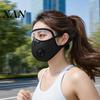 Face Mask with Filter Cycling & Breathing Valve, Reusable Carbon Dust Anti-fog Protective Goggles, Lightweight Protection Shield for Outdoor