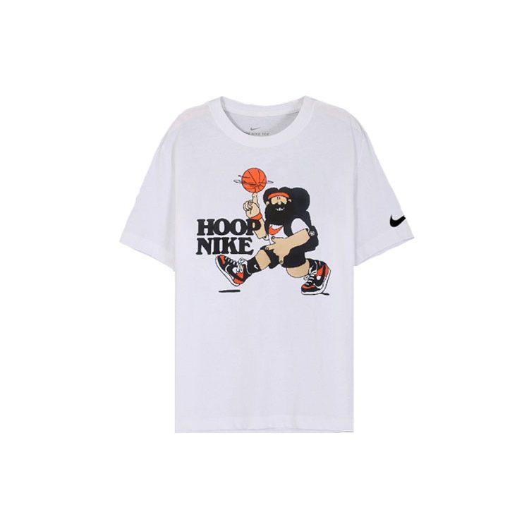 Nike T Shirts Men's White Crew Neck Moderate Straight Fit CV4870-100